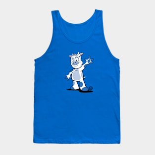 Blue Cow Wave Tank Top